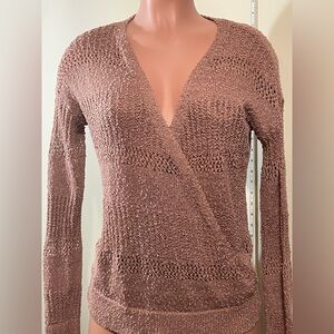 Maurices Sweater Women’s Small V Neck wrap around‎ look Pink